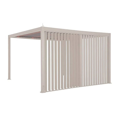 Persienne verticale pour pergola Evora côté 4 m Argile - Hespéride