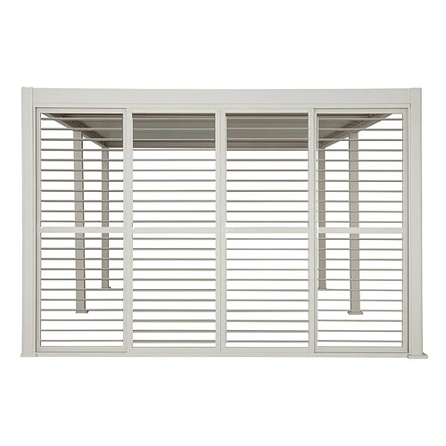 Persiennes coulissantes pour pergola Evora côté 4 m Argile - Hespéride