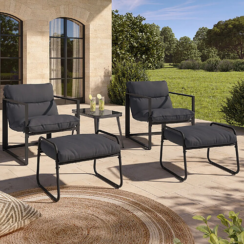 Idmarket LOT FAUTEUILS JARDIN MARCO