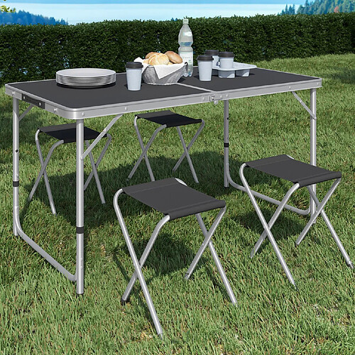 Idmarket Table camping réglable 4 tab