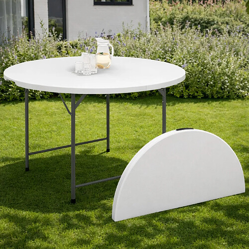 Idmarket Table pliante d'appoint ronde