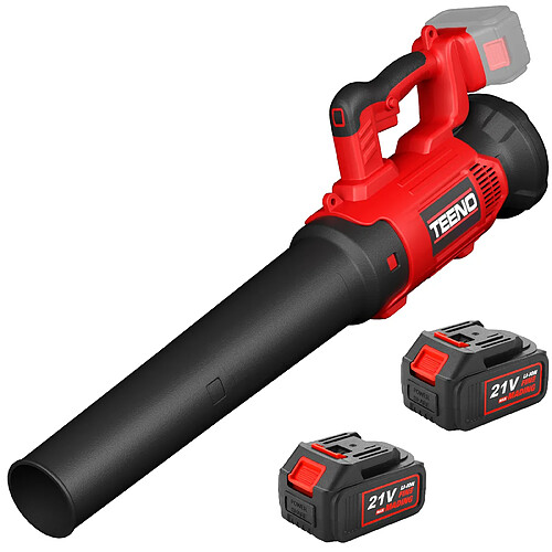 TEENO Souffleur de feuilles électrique, 450 CFM / 130 mph, 2 batteries 4,0 Ah,6 modes de