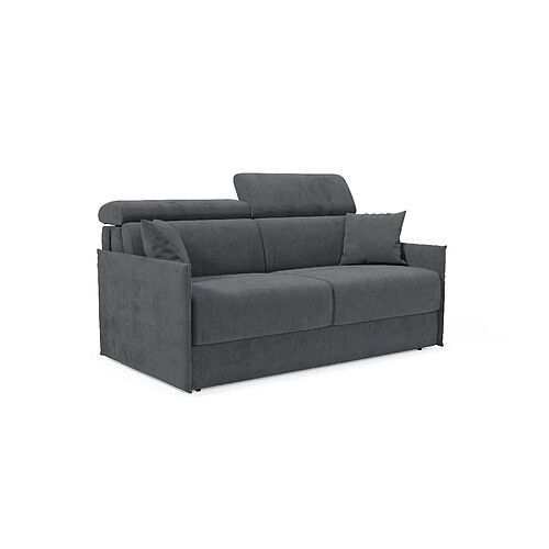 Divani.store Miryam Canapé lit en tissu imperméable 169 cm (mat.140x197) anthracite