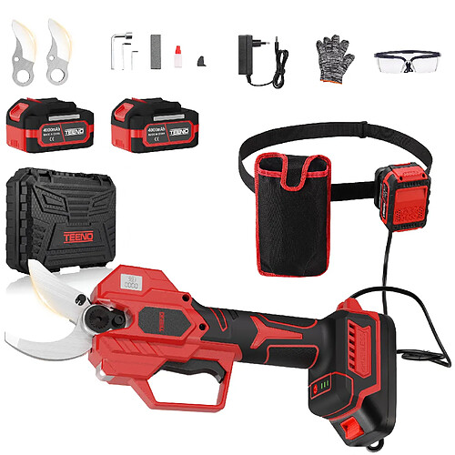 TEENO Sécateur Électrique Sans fil, 50mm Secateur Electrique 8000 mAh