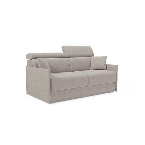 Divani.store Miryam Canapé lit en tissu imperméable 169 cm (mat.140x197) gris