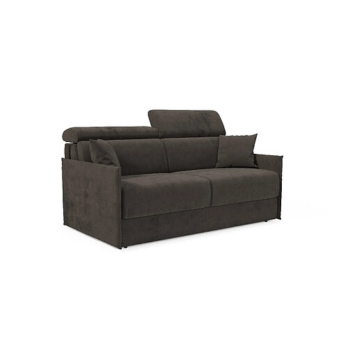 Divani.store Miryam Canapé lit en tissu imperméable 189 cm (mat.160x197) noir