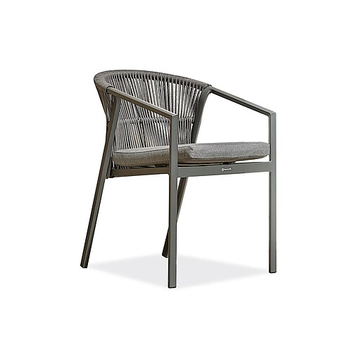 Paris Prix Fauteuil de Jardin Empilable Gambi 79cm Anthracite