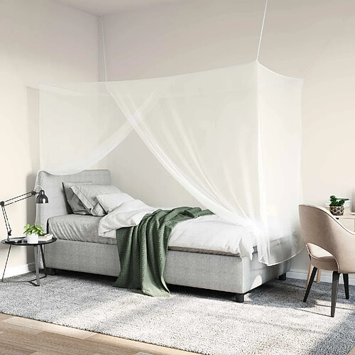vidaXL Filet anti-moustiques pour lit 156 mailles 3 pcs Blanc