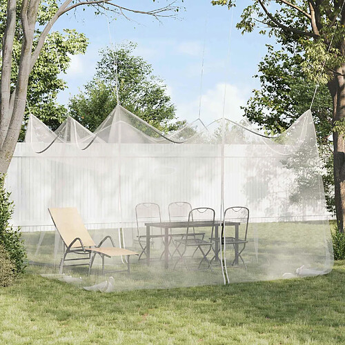 vidaXL Filet Anti-Moustiques de Jardin 156 Maille Blanc 4 x 4 x 2,5 m