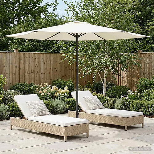 vidaXL Parasol de jardin 300 x 300 cm Polyester Rectangulaire Crème