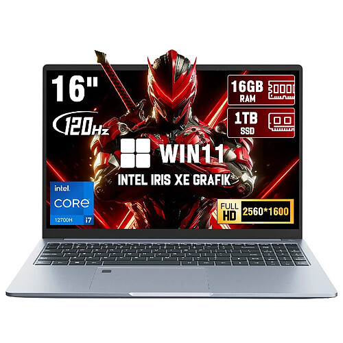PC portable Ninkear N16 PRO Intel Core i7-12700H 16GB RAM + 1TB SSD Clavier anglais