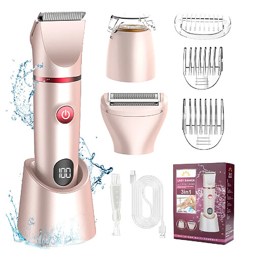 INF Tondeuse électrique 3-en-1 pour femmes - Rose