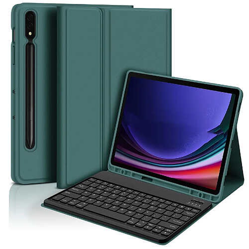 INF Étui Clavier Bluetooth + Clavier Compatible avec Samsung Galaxy Tab S7 FE 5G 12.4 pouces -