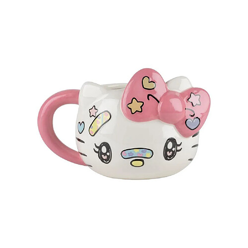 KONIX Hello Kitty 3D Kawaii - Tasse en céramique 320 ml - Multicolore