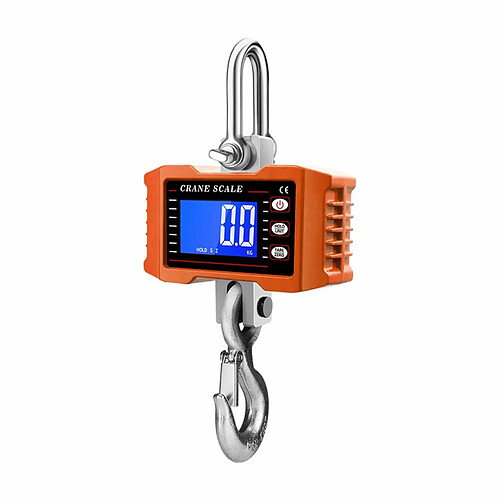 INF Balance de Grue Numérique 2000kg - Balance Suspendue Robuste avec Écran LCD, Alimentée par