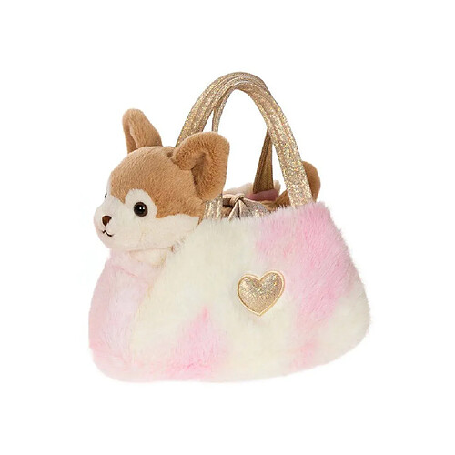 GIPSY TOYS Chihuahua Girly Bag Fashionista - Peluche 18 cm - Sac amovible