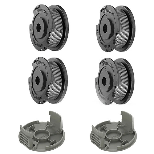 INF Bobine de rechange et jeu de couvercles pour Bosch Easy GrassCut Paquet de 4
