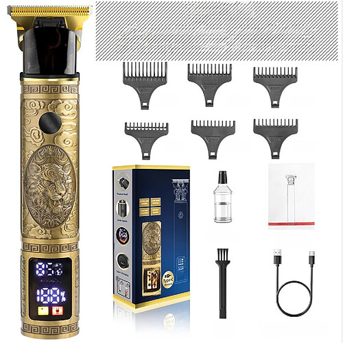 INF Tondeuse à Cheveux Électrique Professionnelle pour Hommes - Style Huile et Sculpture - Aff