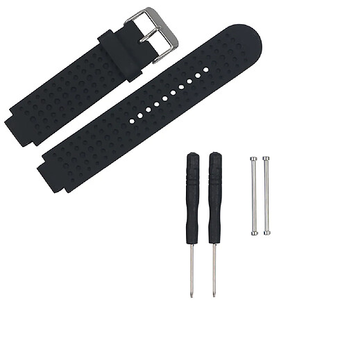 INF Bracelet de montre Black Garmin Forerunner 220/230/235/630/620/735XT, Garmin Approach S20