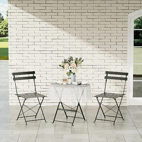 DEWINNER Lot de 3 Meubles de Jardin de Balcon, Bistrot Bar Salon de Jardin Exterieur 2