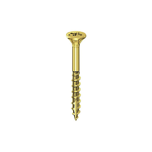 VYNEX Rocket Vis à bois fraisée Pozi 4,5 x 60 mm - Anti-fendage - 15 pcs