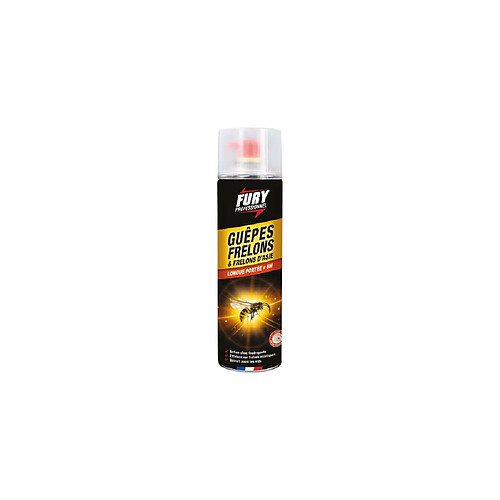FURY Détruit Nids de Frelons et Guêpes - Aérosol 500 ml - Jet longue portée jusqu’à 6 m