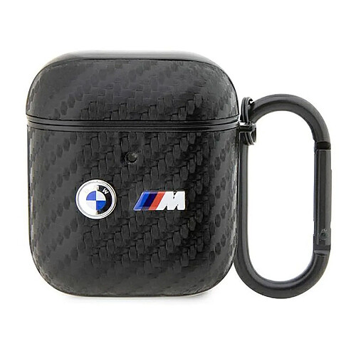 BMW Carbon Double Metal Logo - Étui pour AirPods 1/2 gen (Noir)