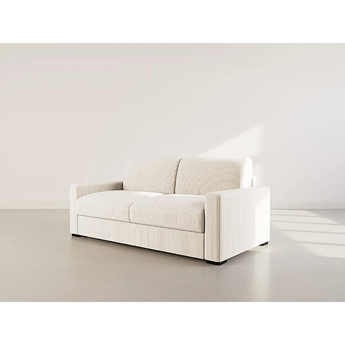 Bestmobilier Tristan - Canapé 3 places convertible express couchage quotidien 140 cm matelas 18 cm en