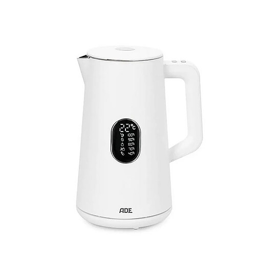 Bouilloire sans fil 1.5l 1800w blanc température réglable - KG21001 - ADE
