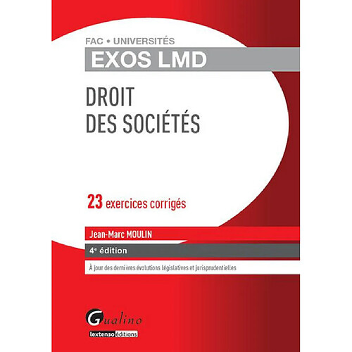 Droit des sociétés : 23 exercices corrigés · Occasion