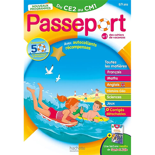Passeport du CE2 au CM1, 8-9 ans : toutes les matières : nouveaux programmes