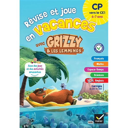 Cahier de vacances Grizzy & les lemmings : CP vers le CE1, 6-7 ans