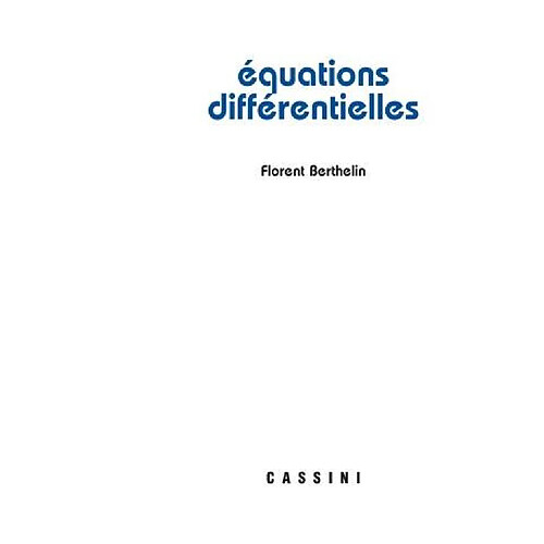 Equations différentielles
