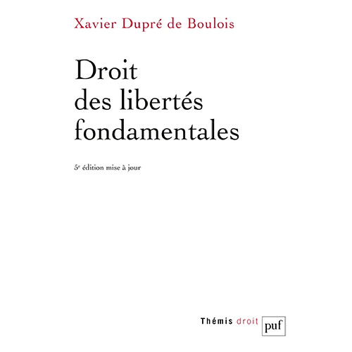 Droit des libertés fondamentales · Occasion