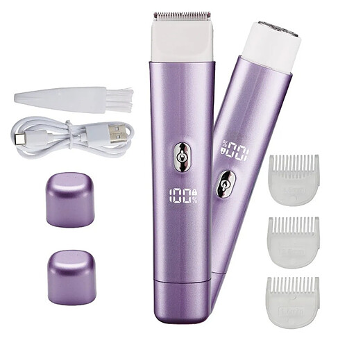 INF Rasoir électrique femme - Humide et sec, rechargeable, double tête lavable, boîtier ABS Pu