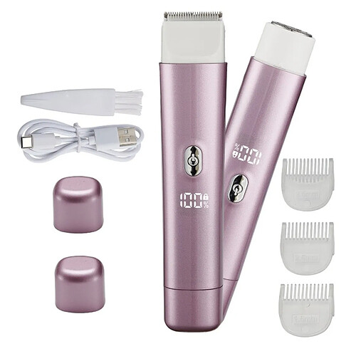 INF Rasoir électrique femme - Humide et sec, rechargeable, double tête lavable, boîtier ABS Pi