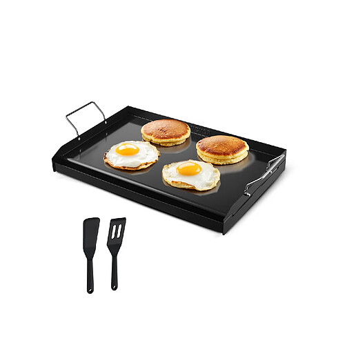 VEVOR Plaque de cuisson en acier au carbone poêle à griller 605 x 360 mm noir
