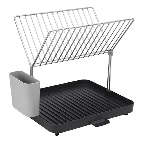 Égouttoir Joseph Joseph en Y 2 niveaux gris bleu compact drainage efficace