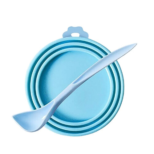 INF Couvercle en Silicone Universel pour Boîte d'Aliments pour Animaux - Fraîcheur Garantie Bl