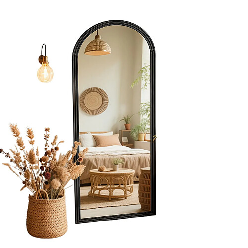 Bytelike Miroir sur pied arche - Noir