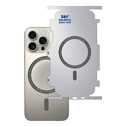 INF Film de protection arrière 360° magnétique compatible avec iPhone 15 Pro - Finition mate e