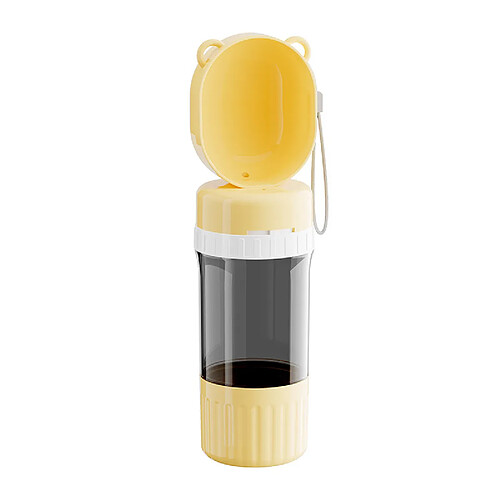 INF Bouteille d'eau et récipient pour nourriture portables pour animaux de compagnie Yellow