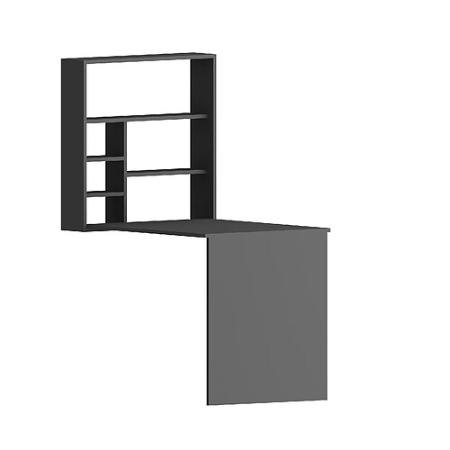 Hanah Home Bureau en bois [ ]Sedir[ ] - 90 x 59 x 154 cm - Anthracite