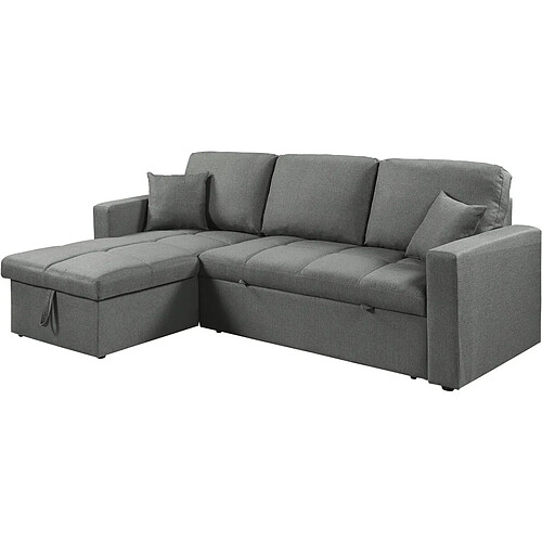 Habitat Et Jardin Canapé d'angle convertible/réversible style bubble [ ]Alain[ ] - 3 places - Gris