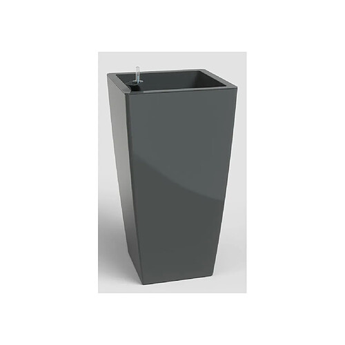 ARTEVASI Pisa - Pot carré auto-arrosant anthracite - 40 x 40 x 78 cm - 79 L