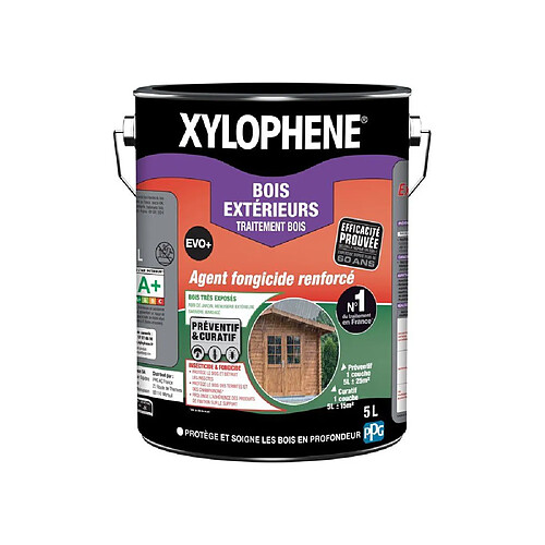 XYLOPHENE EVO+ Incolore - Traitement bois extérieur insecticide & fongicide - 5 L