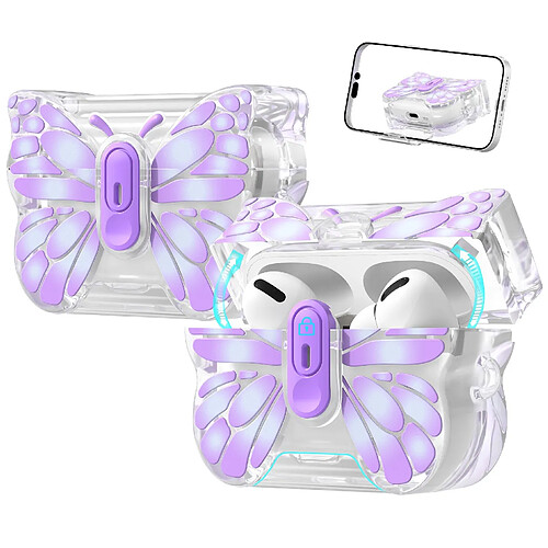 INF Étui de protection papillon en TPU compatible avec Apple AirPods 4 - Anti-rayures, anti-po
