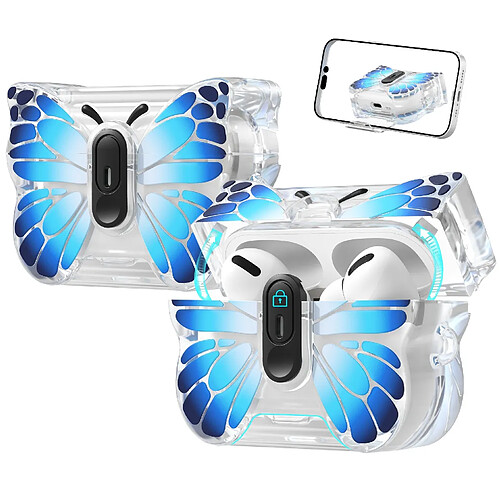 INF Étui de protection papillon en TPU compatible avec Apple AirPods 4 - Anti-rayures, anti-po