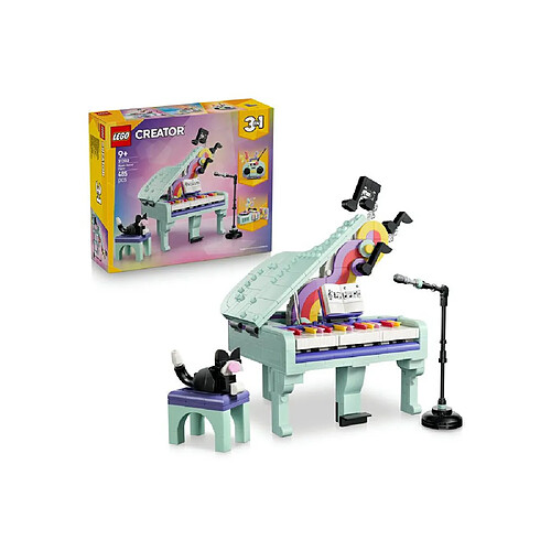 LEGO Creator 3-en-1 31392 - Décor musical Piano et chat - 485 pièces