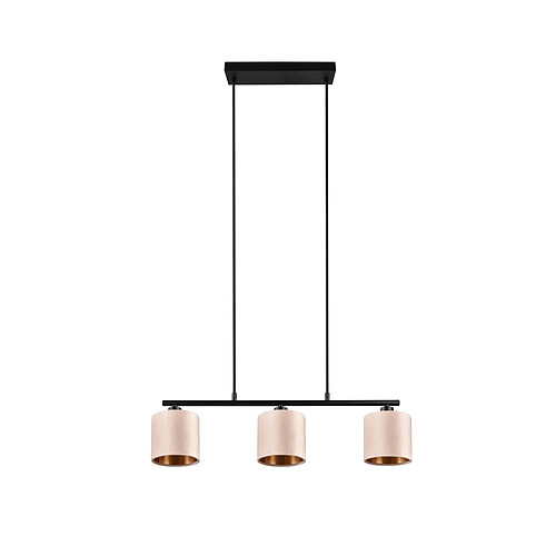 Suspension abat-jour Julieta crème/or 3xE14 40W Trio